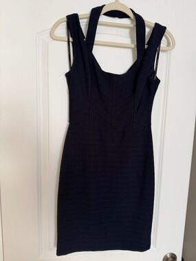 GUESS Navy Fitted Sleeveless Mini Dress